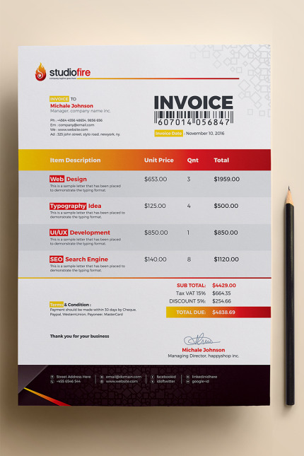 Kit Graphique #67669 Invoice Template Divers Modles Web - Logo template Preview