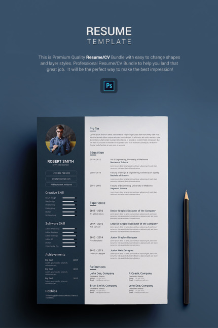 Kit Graphique #67689 Cv Resume Divers Modles Web - Logo template Preview