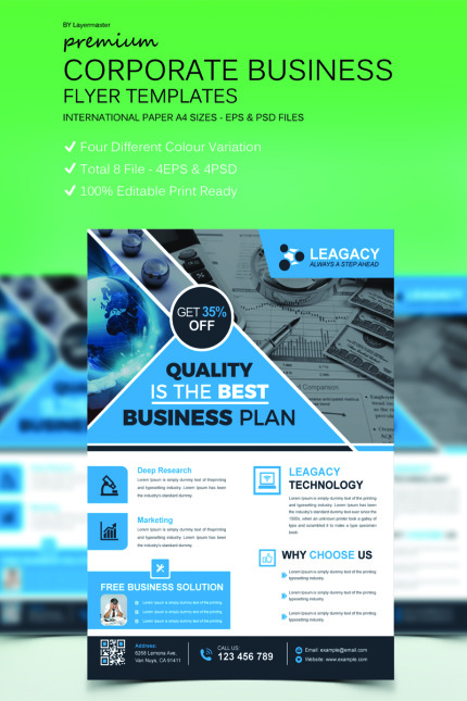Kit Graphique #67754 A4 Business Divers Modèles Web - Logo template Preview