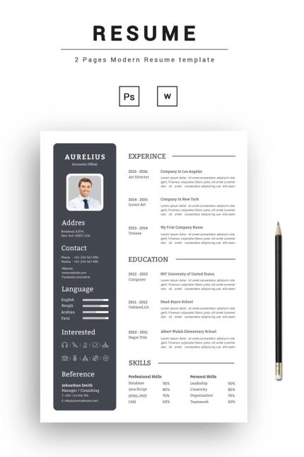 Kit Graphique #68262 A4 Resume Divers Modles Web - Logo template Preview