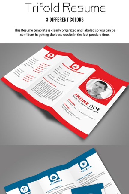 Kit Graphique #68271 Trifold Resume Divers Modles Web - Logo template Preview