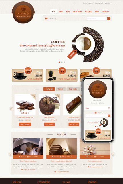 Kit Graphique #68498 Responsive Chocolate Divers Modles Web - Logo template Preview