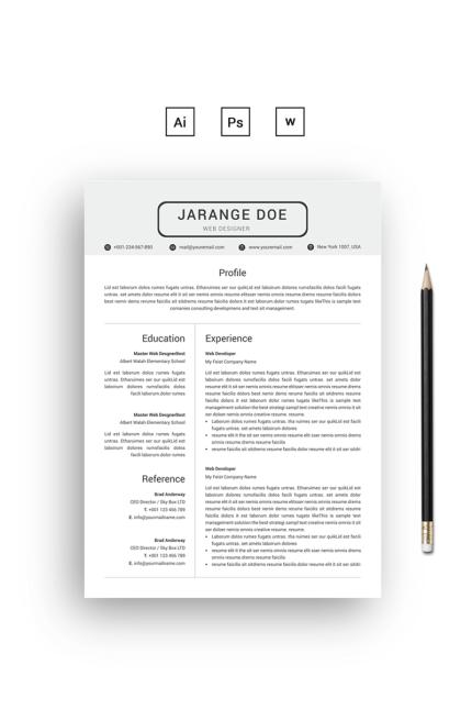 Kit Graphique #68578 A4 Resume Divers Modles Web - Logo template Preview