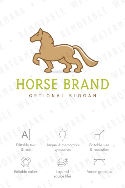 Kit Graphique #68625 Rustic Horse Divers Modles Web - Logo template Preview