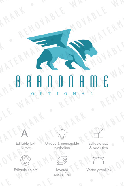 Kit Graphique #68795 Lion Winged Divers Modles Web - Logo template Preview