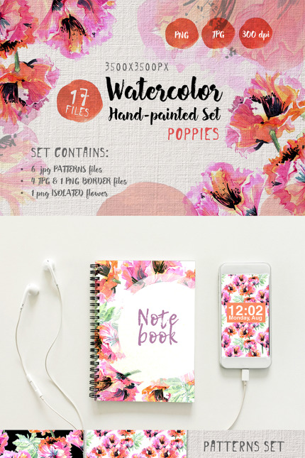 Kit Graphique #68970 Watercolor Illustration Divers Modles Web - Logo template Preview