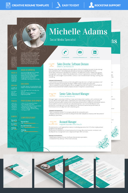 Kit Graphique #69165 Teacher Resume Divers Modles Web - Logo template Preview