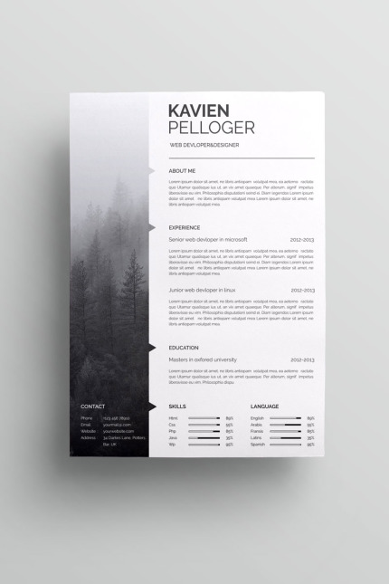 Kit Graphique #69172 Resume Template Divers Modles Web - Logo template Preview
