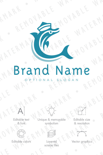 Kit Graphique #69225 Dolphin Fish Divers Modles Web - Logo template Preview