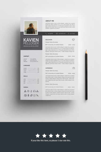 Kit Graphique #69250 Resume Cover Divers Modles Web - Logo template Preview