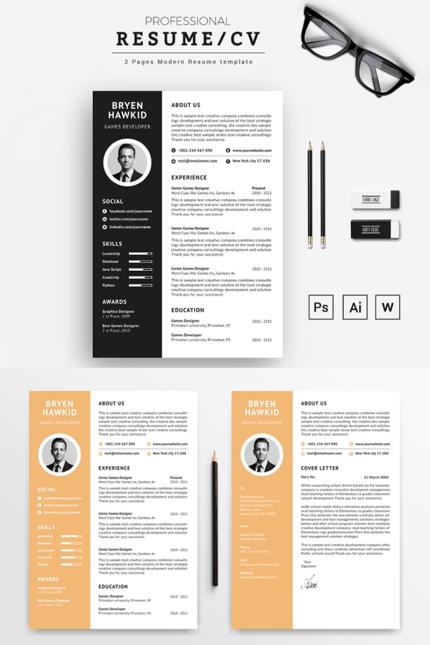 Kit Graphique #69422 Resume Cv Divers Modles Web - Logo template Preview