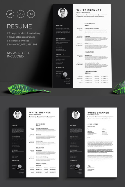 Kit Graphique #69540 A4 Resume Divers Modles Web - Logo template Preview