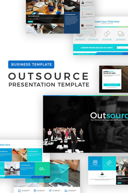 Kit Graphique #69544 Outsource Ppt Divers Modles Web - Logo template Preview