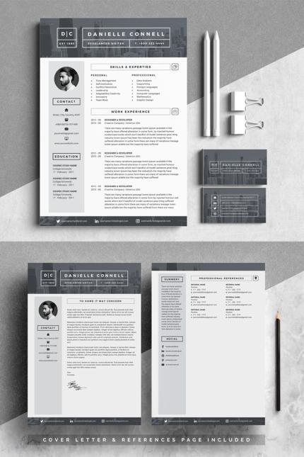 Kit Graphique #69559 Resume Cv Divers Modles Web - Logo template Preview