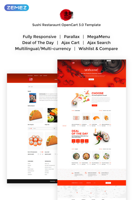 Kit Graphique #69675 Sushi Restaurant Divers Modles Web - Logo template Preview