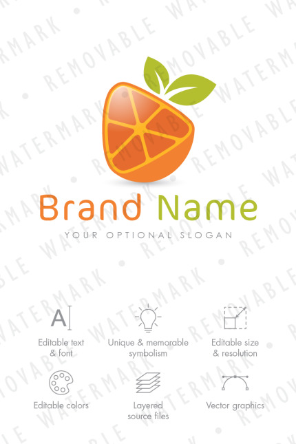 Kit Graphique #69883 Orange Natural Divers Modles Web - Logo template Preview