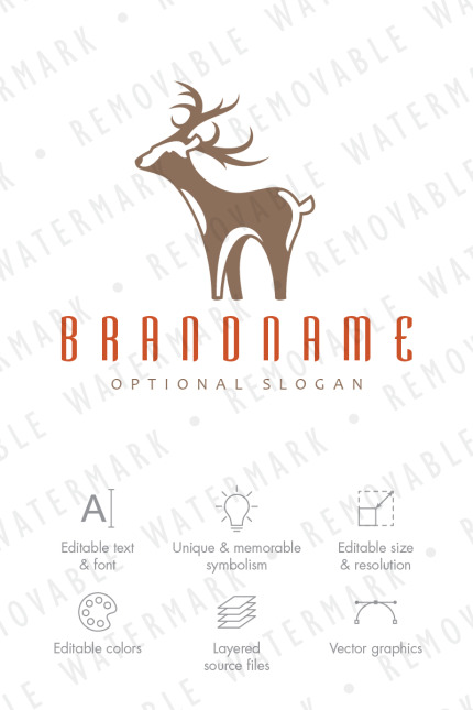 Kit Graphique #69939 Deer Stag Divers Modles Web - Logo template Preview