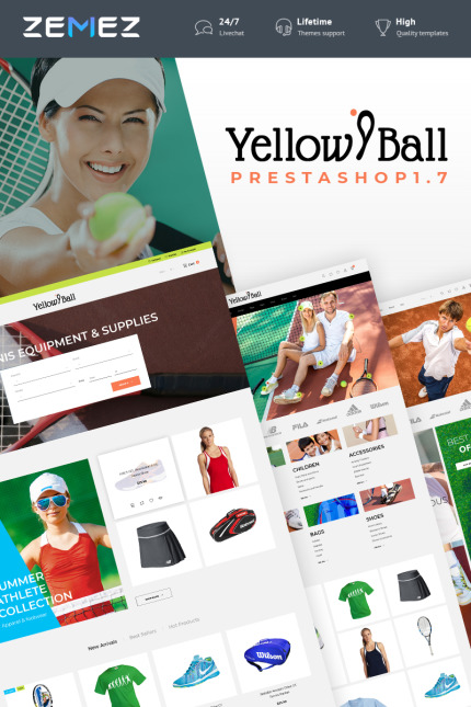 Kit Graphique #70123 Yellowball Tennis Divers Modles Web - Logo template Preview