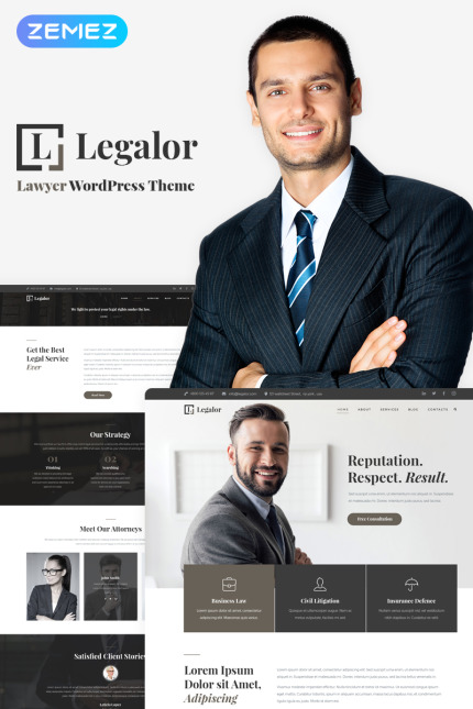 Kit Graphique #70389 Lawyer Attorney Divers Modles Web - Logo template Preview