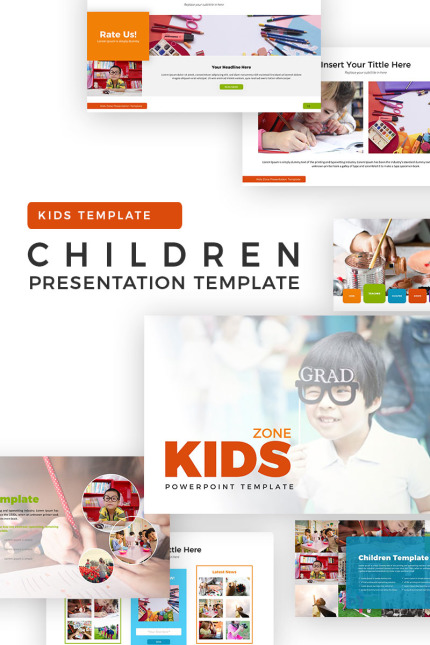 Kit Graphique #70604 Enfant Powerpoint Divers Modles Web - Logo template Preview