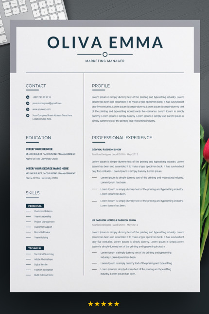 Kit Graphique #70621 Resume Template Divers Modles Web - Logo template Preview