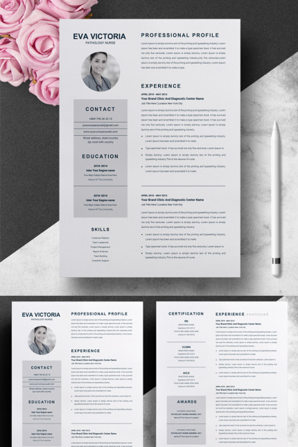 Kit Graphique #70822 Nurse Resume Divers Modles Web - Logo template Preview