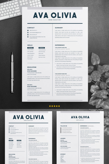 Kit Graphique #70838 Clean Resume Divers Modles Web - Logo template Preview