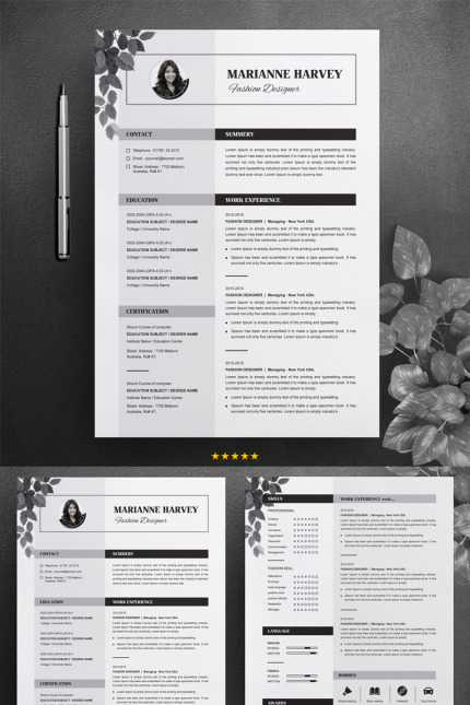 Kit Graphique #70971 Resume Template Divers Modles Web - Logo template Preview