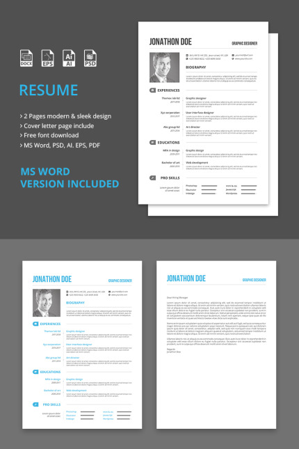 Kit Graphique #71031 Resume Cv Divers Modles Web - Logo template Preview