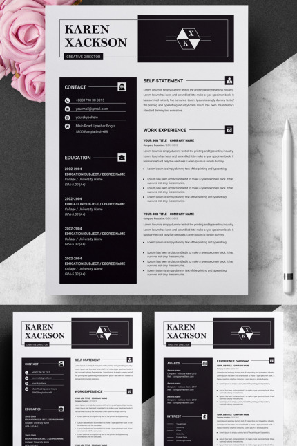 Kit Graphique #71067 Minimalist Rsum Divers Modles Web - Logo template Preview