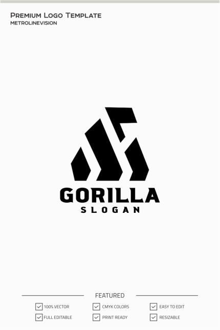 Kit Graphique #71399 Noir Gorille Divers Modles Web - Logo template Preview