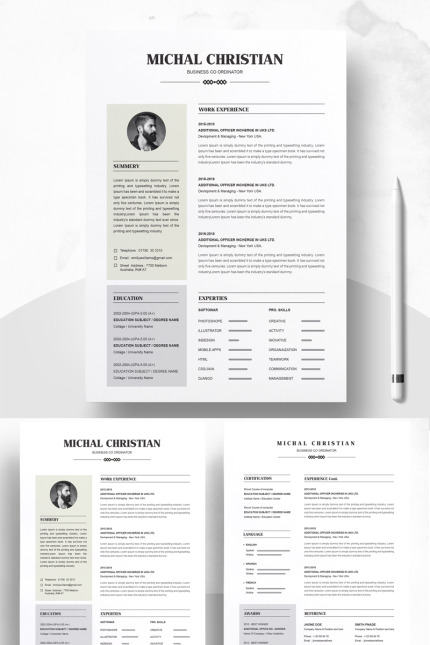 Kit Graphique #71451 Clean Resume Divers Modles Web - Logo template Preview