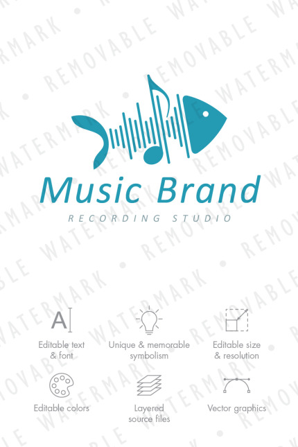 Kit Graphique #71581 Music Fish Divers Modles Web - Logo template Preview