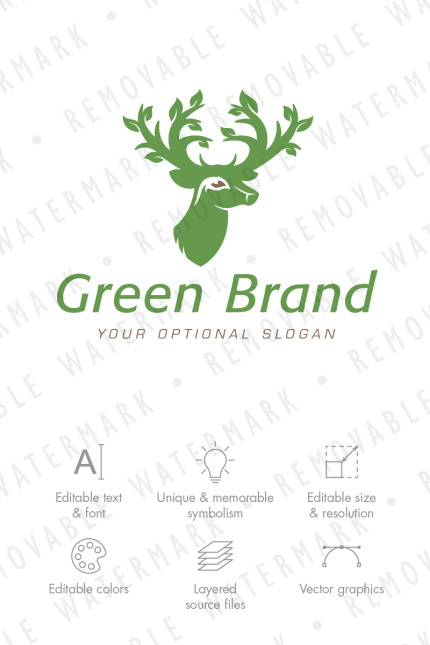 Kit Graphique #71611 Deer Feuille Divers Modles Web - Logo template Preview