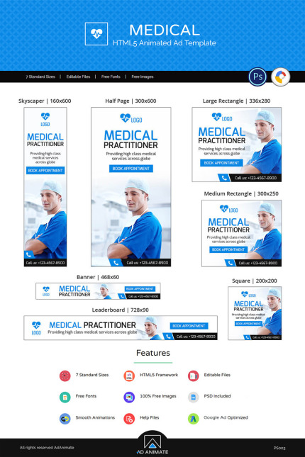 Kit Graphique #71684 Medical Professionel Divers Modles Web - Logo template Preview
