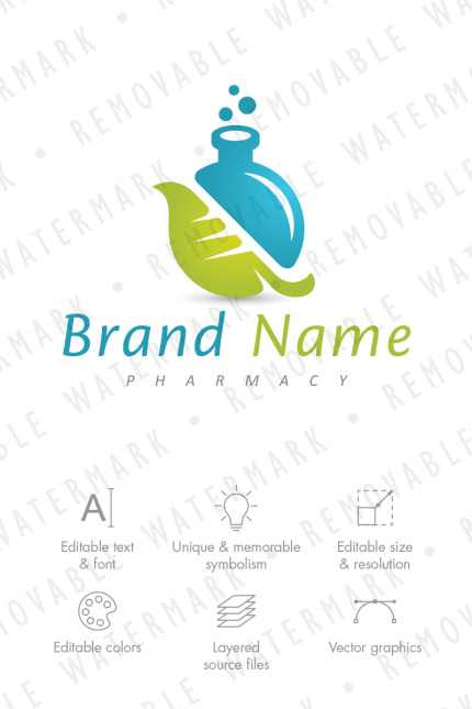 Kit Graphique #71696 Science Feuille Divers Modles Web - Logo template Preview