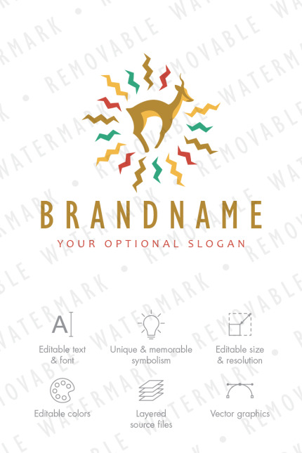 Kit Graphique #71697 Animal Springbok Divers Modles Web - Logo template Preview