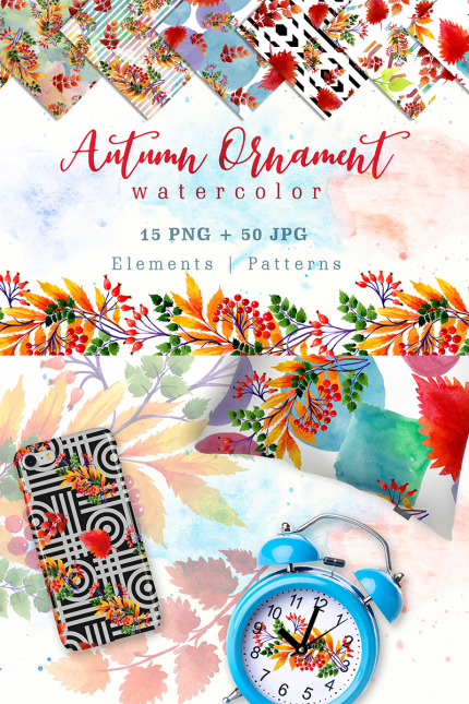 Kit Graphique #71748 Watercolor Autumn Divers Modles Web - Logo template Preview