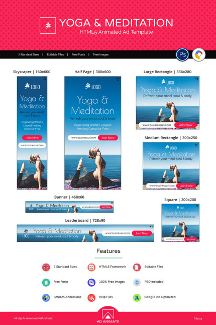 Kit Graphique #71792 Yoga Fitness Divers Modèles Web - Logo template Preview