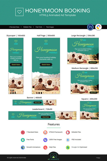Kit Graphique #71882 Honeymoon Mariage Divers Modles Web - Logo template Preview
