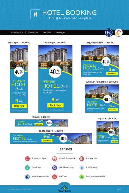 Kit Graphique #71885 Hotel Booking Divers Modles Web - Logo template Preview