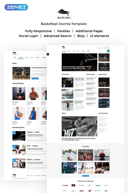 Kit Graphique #72094 Basketball Blog Divers Modles Web - Logo template Preview