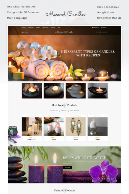 Kit Graphique #73478 Candles Lighting Divers Modles Web - Logo template Preview