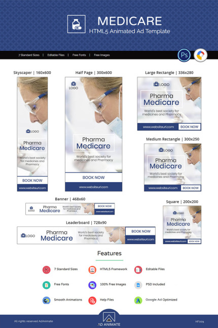 Kit Graphique #73482 Pharmacy Health Divers Modles Web - Logo template Preview