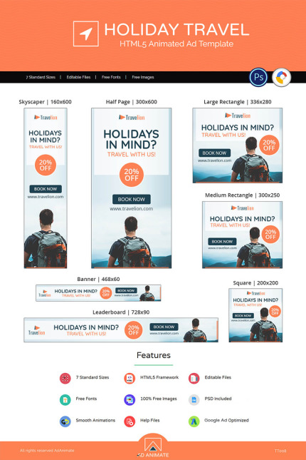 Kit Graphique #73533 Holiday Travel Divers Modles Web - Logo template Preview