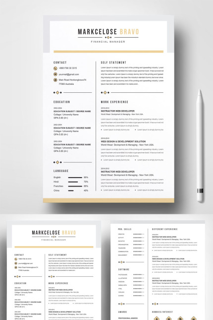 Kit Graphique #73586 Clean Rsum Divers Modles Web - Logo template Preview