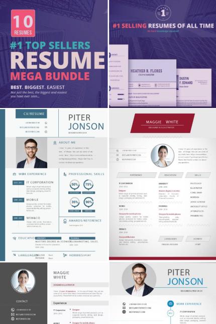 Kit Graphique #73764 Resume Bundle Divers Modles Web - Logo template Preview