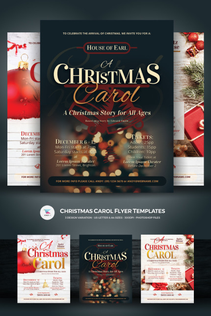 Kit Graphique #73871 Christmas Carol Divers Modles Web - Logo template Preview