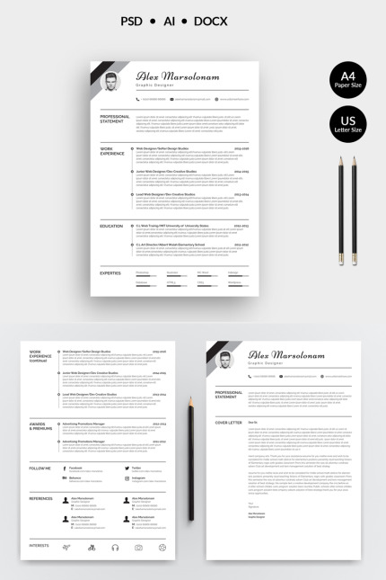 Kit Graphique #74184 Resume Cv Divers Modles Web - Logo template Preview