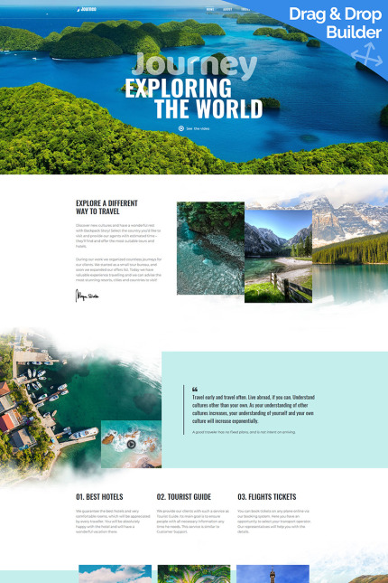 Kit Graphique #74258 Travel Travelling Moto Cms 3 Templates - MotoCMS